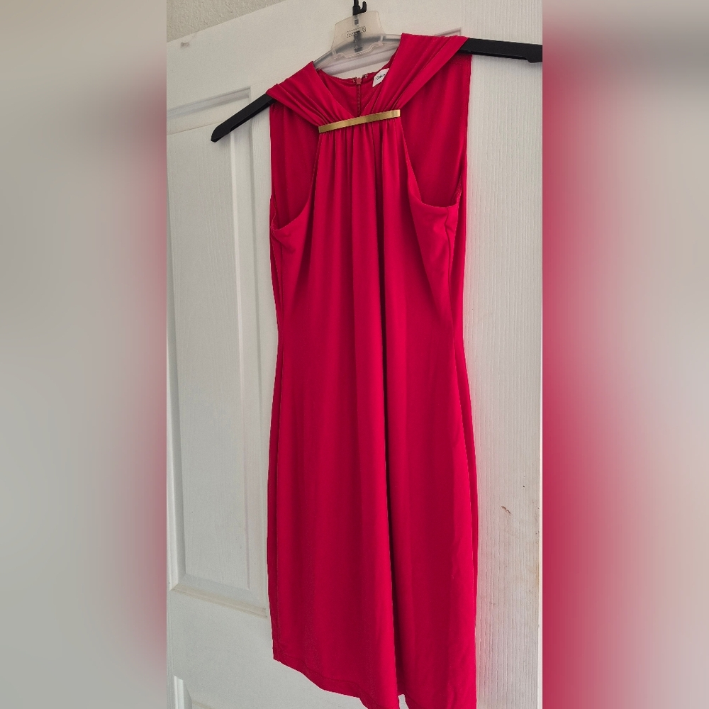 CALVIN KLEIN Red Midi Dress
